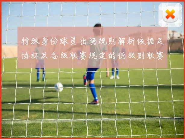 特殊身份球员出场规则解析依据足协杯及各级联赛规定的低级别联赛标准